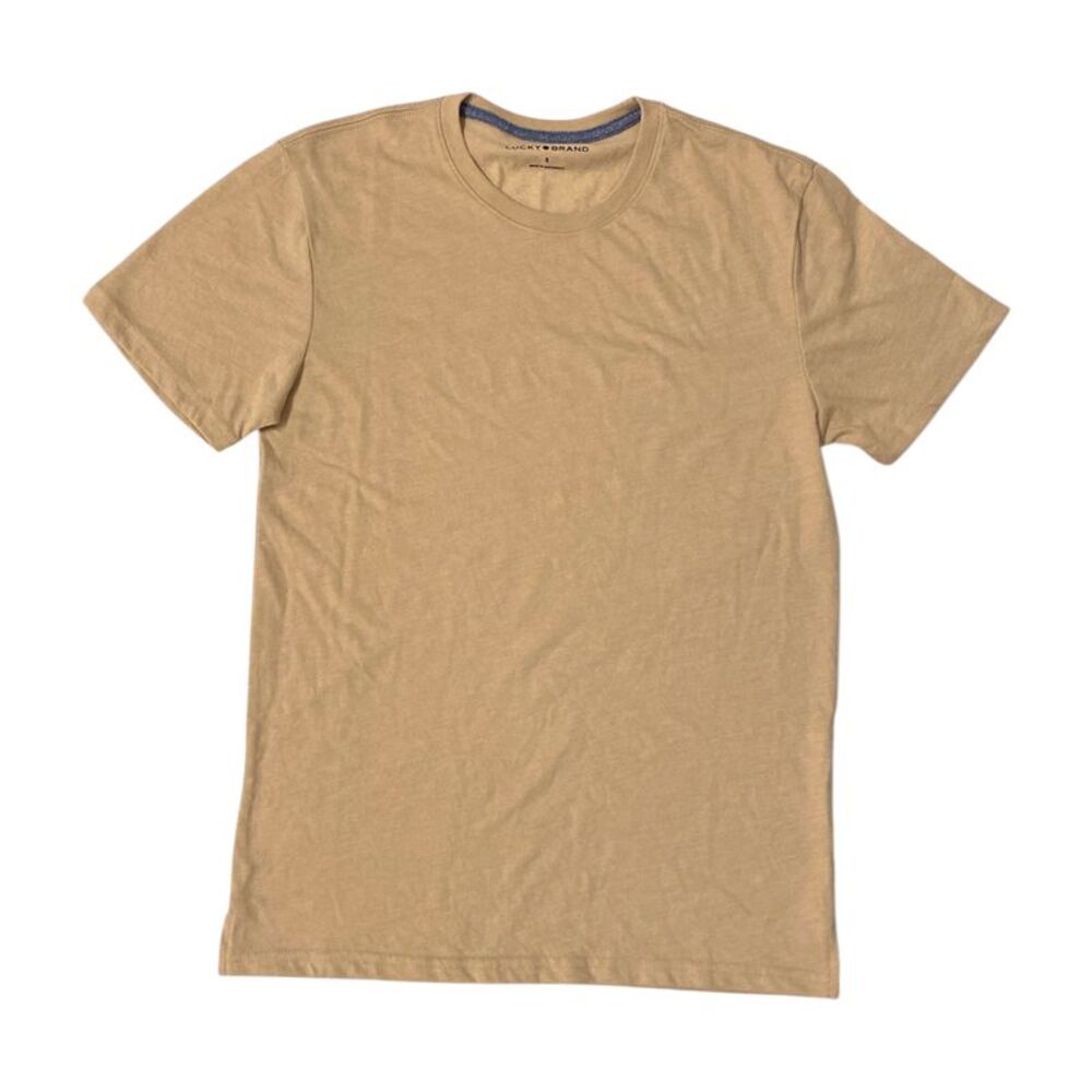Lucky Brand Men's Short Sleeve Ultra Soft Jersey Classic Fit T-Shirt - Cream